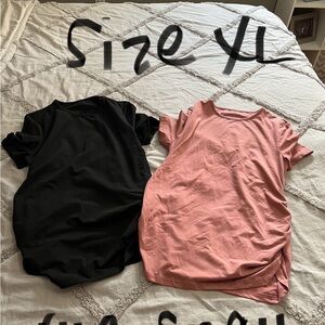 SHEIN Maternity Black and Pink T-Shirt